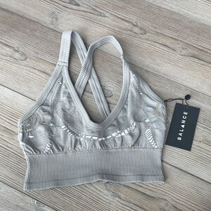 Balance Women's Gray Lace Bra medium new